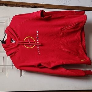 Nike Red Livestrong Hoodie With Flaw